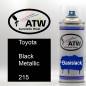Preview: Toyota, Black Metallic, 215: 400ml Sprühdose, von ATW Autoteile West.